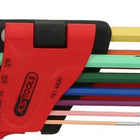 KS TOOLS Kugelkopf-Innensechskant-Winkelstiftschlüssel-Satz, 108° abgewinkelt, 9-tlg Zoll ( 151.4430 ) - Toolbrothers