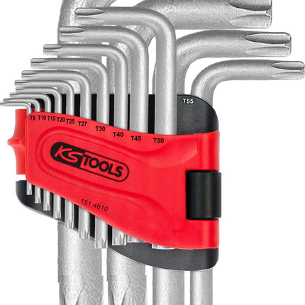 KS TOOLS Torx-Winkelstiftschlüssel-Satz, kurz, 14-tlg ( 151.4610 ) - Toolbrothers
