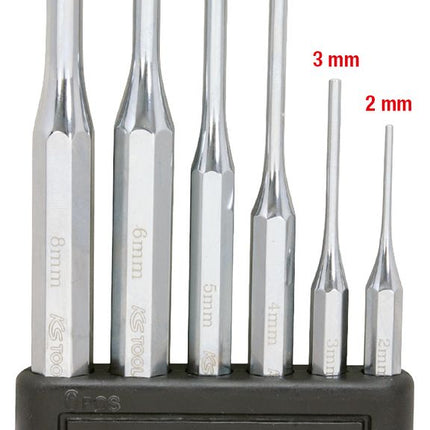 KS TOOLS Splintentreibersatz, hochglanz verchromt, 6-tlg ( 156.0150 ) - Toolbrothers