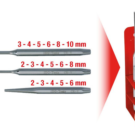 KS TOOLS Durchtreiber-Satz, 17-tlg ( 156.0180 ) - Toolbrothers