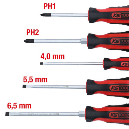 KS TOOLS ERGOTORQUEplus Schraubendreher-Satz, 5-tlg ( 159.0005 ) - Toolbrothers