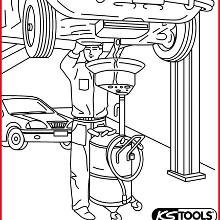 KS TOOLS Mobiles Altölauffanggerät, 60 Liter ( 160.0001 ) - Toolbrothers