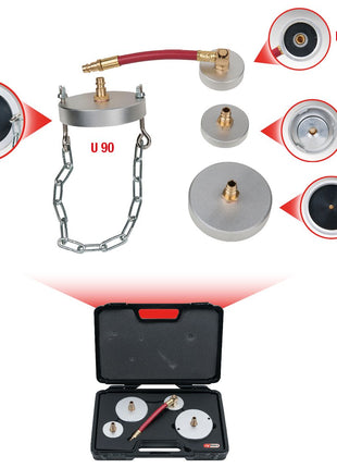 KS TOOLS Universal-Adaptersatz zur Bremsentlüftung, 4-tlg ( 160.0710 ) - Toolbrothers