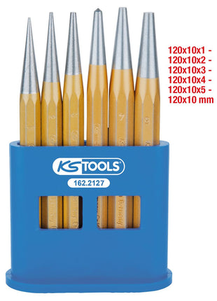 KS TOOLS Jeu de chasses, 6 pcs dans un support en plastique  ( 162.2127 )