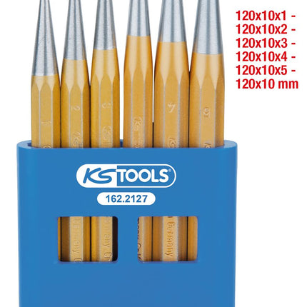 KS TOOLS Jeu de chasses, 6 pcs dans un support en plastique  ( 162.2127 )