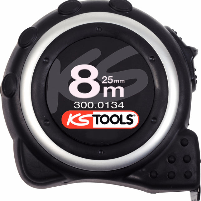 KS TOOLS Bandmaß mit Feststeller,schwarz-grau, 8m ( 300.0134 ) - Toolbrothers
