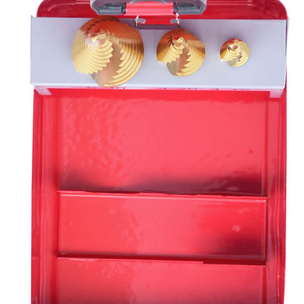 KS TOOLS HSS TiN Stufenbohrer-Satz, Stahlblechkassette 3-tlg ( 330.2423 ) - Toolbrothers