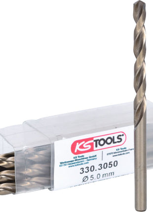 KS TOOLS HSS-G Co 5 Spiralbohrer, 5mm, 10er Pack ( 330.3050 ) - Toolbrothers