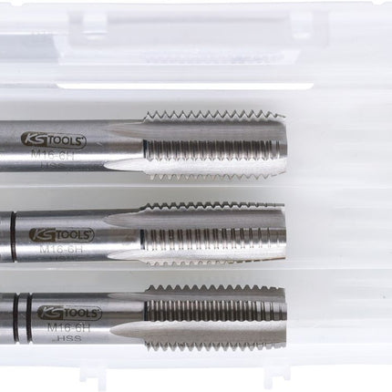 KS TOOLS Juego de machos de roscar manuales HSS tipo M, M16x2,3 pzs ( 331.0160 )