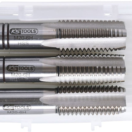 KS TOOLS Juego de machos de roscar manuales HSS tipo M, M20x2,5,3 pzs ( 331.0200 )