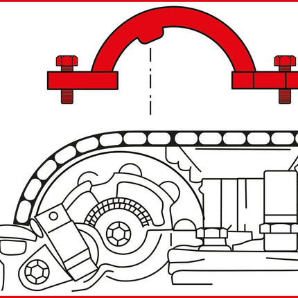 KS TOOLS Serie di utensili per messa in fase motore per GM / Isuzu / Opel / Saab, 5 pz ( 400.0700 )