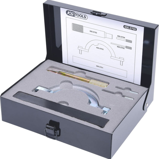 KS TOOLS Juego de herramientas de reglaje de motores para GM / Isuzu / Opel / Saab, 5 pzs ( 400.0700 )