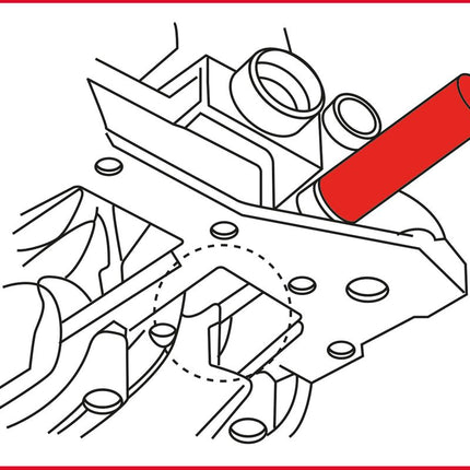 KS TOOLS Serie di utensili per messa in fase motore per Nissan / Opel / Renault, 15 pz ( 400.0750 )