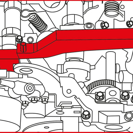 KS TOOLS Motoreinstell-Werkzeug-Satz für BMW / Mini / PSA, 7-tlg 1,4+1,6 Motoren ( 400.0850 ) - Toolbrothers