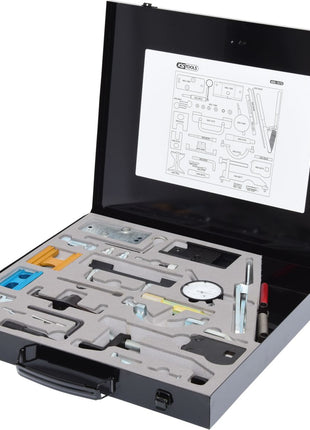 KS TOOLS Motoreinstell-Werkzeug-Satz für Isuzu / GM / Opel / Saab, 32-tlg ( 400.1575 ) - Toolbrothers