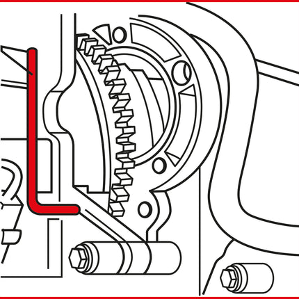 KS TOOLS Juego de herramientas de reglaje de motores para Ford / Land Rover / PSA / Volvo, 6 pzs ( 400.1625 )
