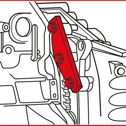 KS TOOLS Juego de herramientas de reglaje de motores para Ford / Land Rover / PSA / Volvo, 6 pzs ( 400.1625 )