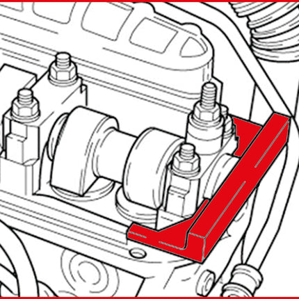KS TOOLS Juego de herramientas de reglaje de motores para VAG / Volvo, 2 pzs ( 400.1725 )