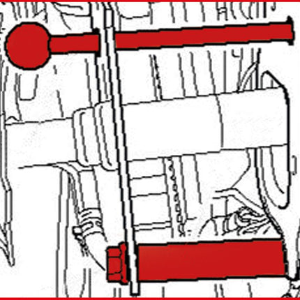 KS TOOLS Juego de varillas de guiado y extracción de máscaras delanteras para VAG, 6 pzs ( 400.2075 )