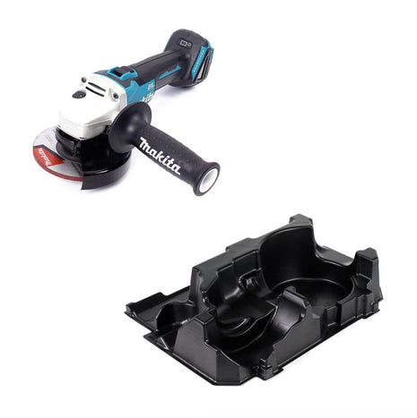 Makita DGA 504 ZE Akku Winkelschleifer 18V 125mm Brushless Solo + 1x Einlage für Makpac - ohne Akku, ohne Ladegerät - Toolbrothers