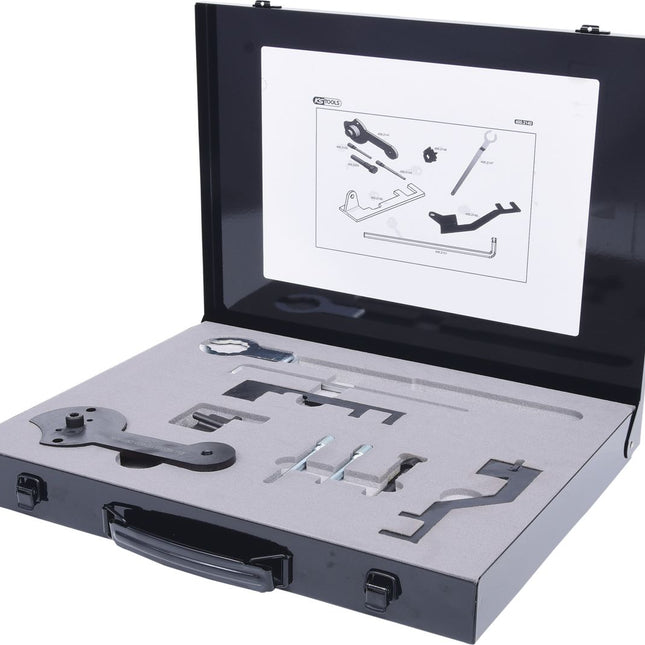 KS TOOLS Juego de herramientas de reglaje de motores para VAG, 9 pzs, Audi, Seat, Skoda, Volkswagen ( 400.2140 )