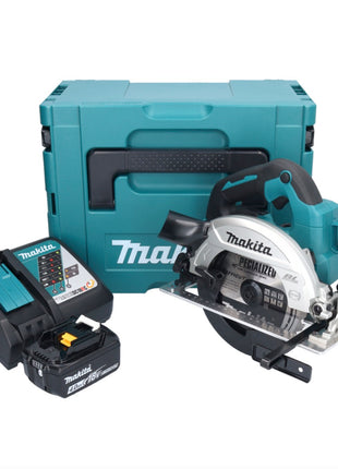 Makita DHS 661 RM1J Akku Handkreissäge 18 V 165 mm Brushless + 1x Akku 4,0 Ah + Ladegerät + Makpac - Toolbrothers