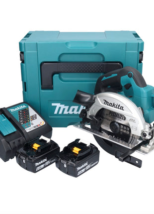 Makita DHS 661 RGJ Akku Handkreissäge 18 V 165 mm Brushless + 2x Akku 6,0 Ah + Ladegerät + Makpac - Toolbrothers