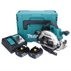 Makita DHS 661 RGJ Akku Handkreissäge 18 V 165 mm Brushless + 2x Akku 6,0 Ah + Ladegerät + Makpac - Toolbrothers