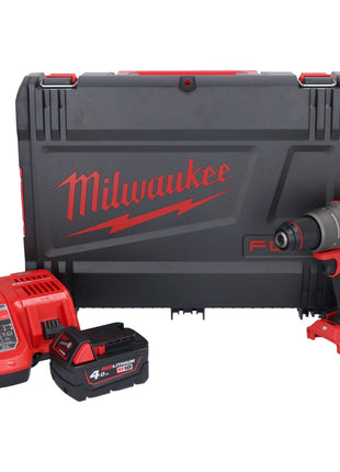 Milwaukee M18 FPD3-401X akumulatorowa wiertarko-wkrętarka udarowa 18 V 158 Nm bezszczotkowa + 1x akumulator 4,0 Ah + ładowarka + skrzynka HD