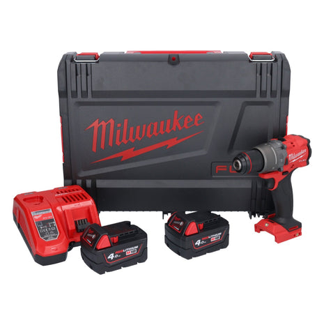 Taladro percutor inalámbrico Milwaukee M18 FPD3-402X 18 V 158 Nm sin escobillas + 2x baterías 4,0 Ah + cargador + caja HD