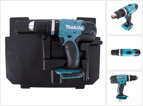 Makita DHP 453 ZE cordless impact drill 18V 42Nm + insert for Makpac