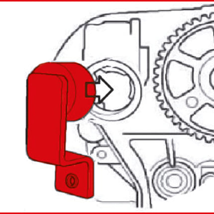 KS TOOLS Serie di utensili per messa in fase motore per Chrysler, 2 pz ( 400.4025 )