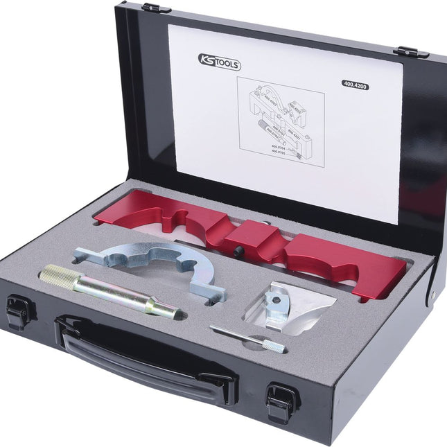 KS TOOLS Juego de herramientas de reglaje de motores para GM / Opel, 7 pzs ( 400.4200 )