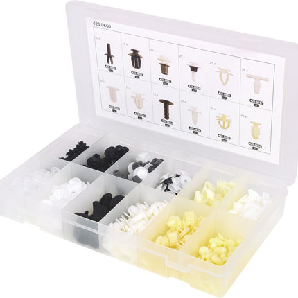 KS TOOLS Befestigungs-Clip-Satz Citroën/Peugeot, 345-tlg ( 420.0650 ) - Toolbrothers