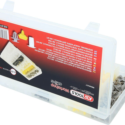 KS TOOLS Befestigungs-Clip-Satz für Renault, 300-tlg ( 420.0750 ) - Toolbrothers