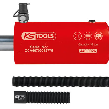 KS TOOLS Druck- und Zug-Hydraulikzylinder-Satz, 32t, 6-tlg ( 440.0025 ) - Toolbrothers