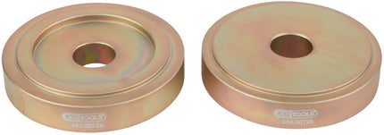 KS TOOLS Montage-Gegenhalteplatte-Satz für Ford / Mazda / Volvo, 2-tlg ( 440.0072 ) - Toolbrothers