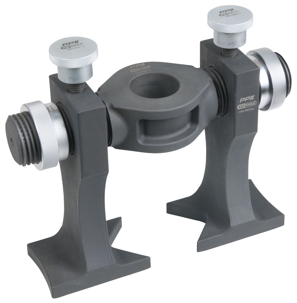 KS TOOLS Herramienta universal para desmontaje de rodamiento de rueda atornillado, con 3 pernos, 7 pzs ( 440.0660 )