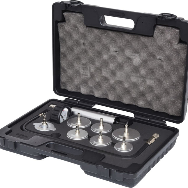 KS TOOLS Kühlsystem-Prüfgerät LKW, 9-tlg ( 455.0110 ) - Toolbrothers