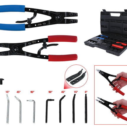 KS TOOLS Sicherungszangen-Satz mit Ratschenfunktion, 20-tlg ( 500.1350 ) - Toolbrothers