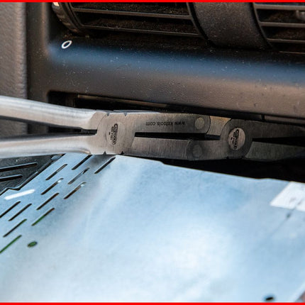 KS TOOLS Doppelgelenk-Flachrundzange, 45° gebogen, XL ( 500.7163 ) - Toolbrothers