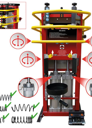 KS TOOLS Druckluft-Stand-Federspanner mit Doppel-Zylinder ( 500.8810 )