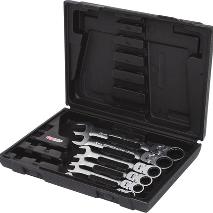 KS TOOLS GEARplus Gelenk-Ratschenringmaulschlüssel-Satz, 6-tlgfeststellbar ( 503.4859 ) - Toolbrothers