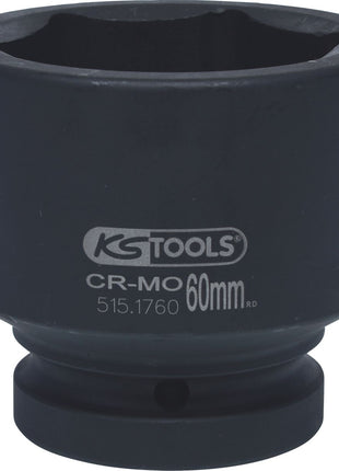 KS TOOLS Vaso de impacto hexagonal de 1", corto, 60 mm ( 515.1760 )