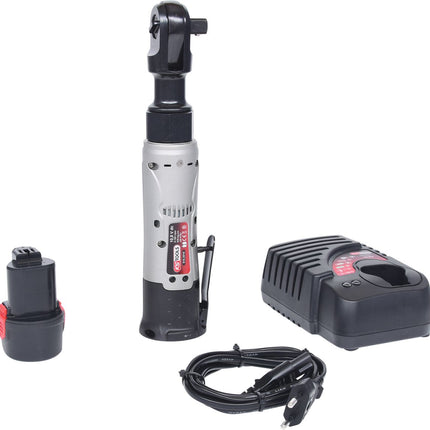 KS TOOLS 1/2'' Akku-Umschaltknarre, 62Nm, 180 U/min 10,8V, mit 1 Akku und 1 Ladegerät ( 515.3510 ) - Toolbrothers
