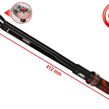 KS TOOLS 1/2" ERGOTORQUE®precision Ratschen-Drehmomentschlüssel, 20-100Nm ( 516.1532 ) - Toolbrothers