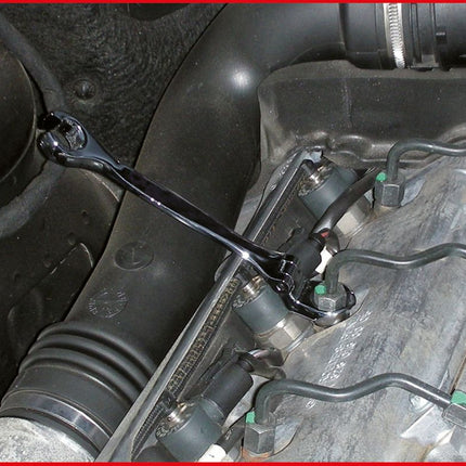 KS TOOLS CHROMEplus Offener Doppel-Ringschlüssel mit Gelenk, 8mm ( 518.0378 ) - Toolbrothers