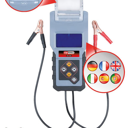 KS TOOLS 12V Digital-Batterie- und Ladesystemtester mit integriertem Drucker ( 550.1646 ) - Toolbrothers