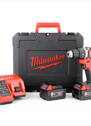 Milwaukee M18 BLDD 502 C 18 V Brushless Akku - Bohrschrauber + 2x 5.0 Ah Red Li-Ion Akku + Lader + Koffer ( 4933448458 ) - Toolbrothers