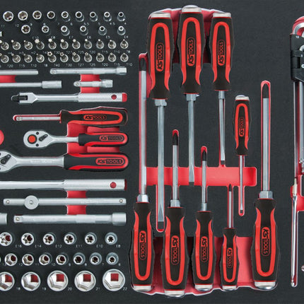 KS TOOLS 1/4"+3/8“ SCS Steckschlüssel-Satz, 118-tlg in 1/1 Systemeinlage ( 711.0118 ) - Toolbrothers